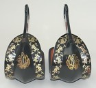 Japanese Antique Abumi (Stirrups), Butterfly Crest