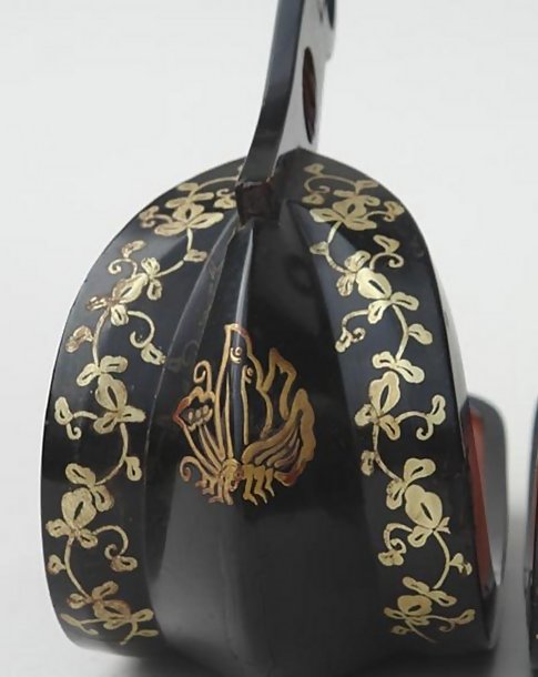 Japanese Antique Abumi (Stirrups), Butterfly Crest