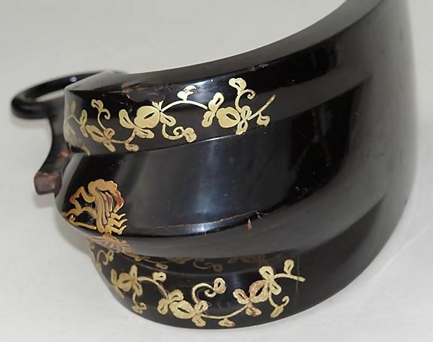Japanese Antique Abumi (Stirrups), Butterfly Crest