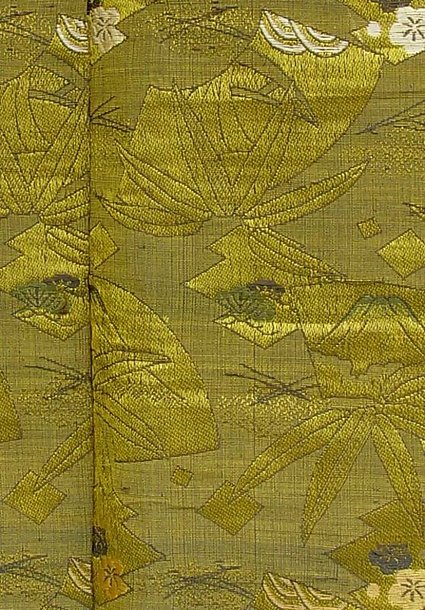 Antique Japanese Silk Uchikake,  Woven Kimono Gown