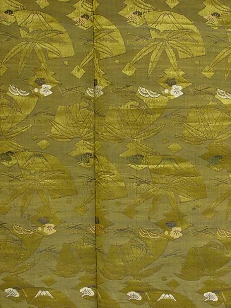 Antique Japanese Silk Uchikake,  Woven Kimono Gown