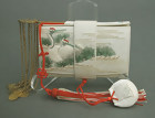 Elegant White Antique Japanese Tissue Holder, Kanzashi
