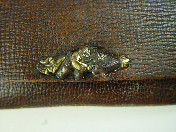 Old Japanese Tobacco Pouch and Kiseruzutsu