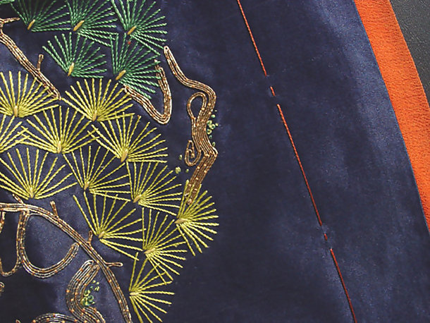 Old Fukusa, Japanese Silk Gift Cover, Sho-Chiku-Bai