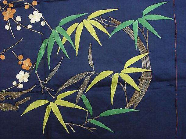Old Fukusa, Japanese Silk Gift Cover, Sho-Chiku-Bai