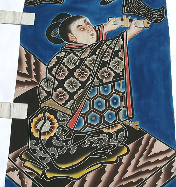 Antique Nobori Banner, Kusunoki Masashige and His Son