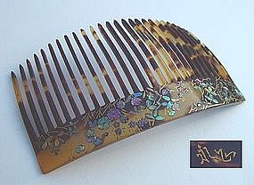 Delicate Wild Flowers on Kanzashi Comb