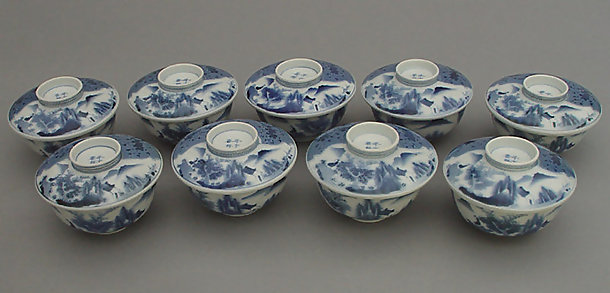 A set of Hirado Bowls with Lids- #1
