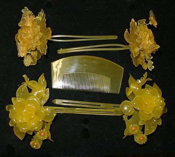 Modern Japanese Kanzashi Bridal Hair Accessory set