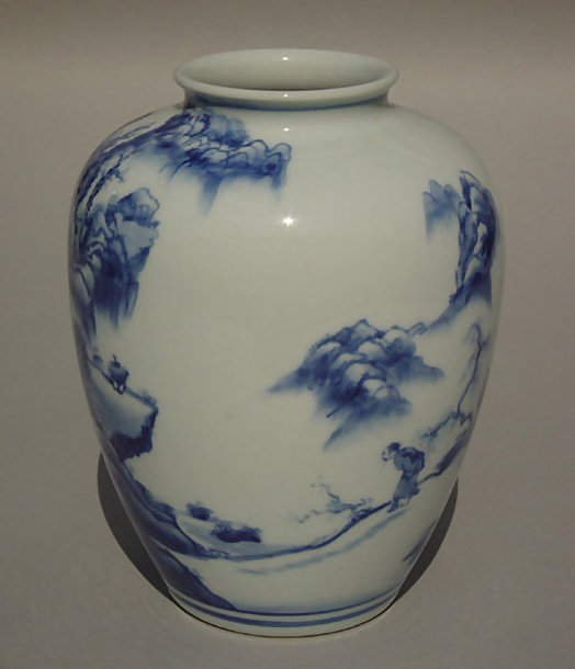 Japanese Kutani Vase, Chinese Landscape