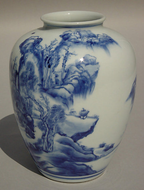 Japanese Kutani Vase, Chinese Landscape