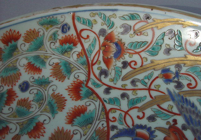 Large Imari Deep Dish, Charger with Phoenix Birds