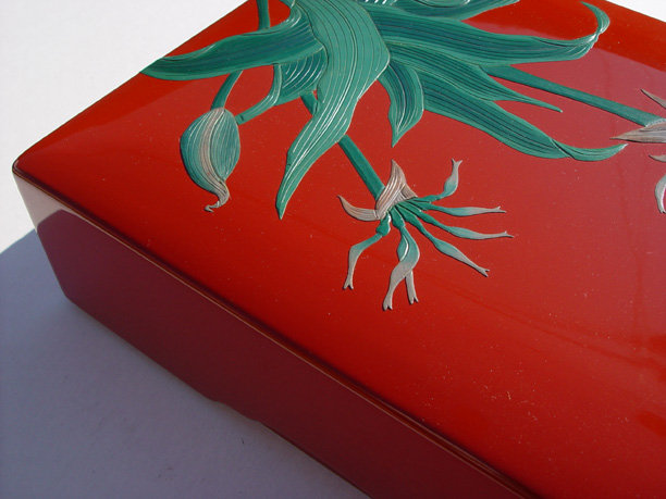 Colorful Japanese Lacquer Box from Southern Island