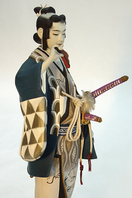 Japanese Hakata Doll,  Young  Samurai in Kabuki
