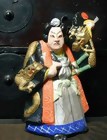 Japanese Clay Doll, Kabuki Samurai and Dragon