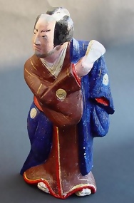 Japanese Clay Doll - Kabuki Samurai