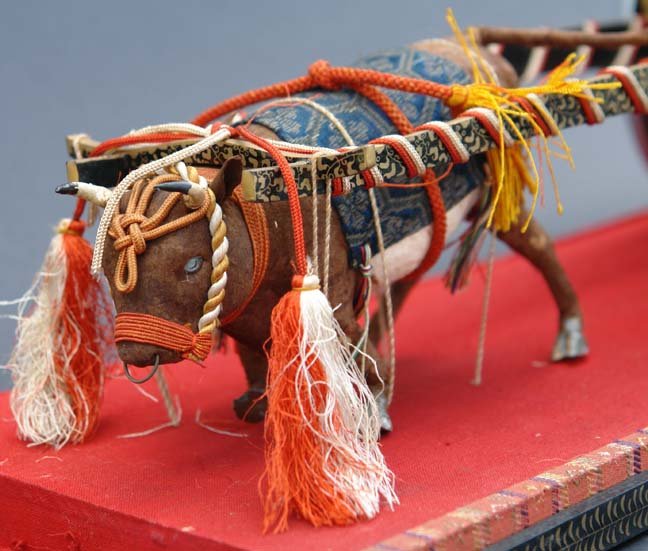 Large Imperial Ox-cart for Japanese Dolls