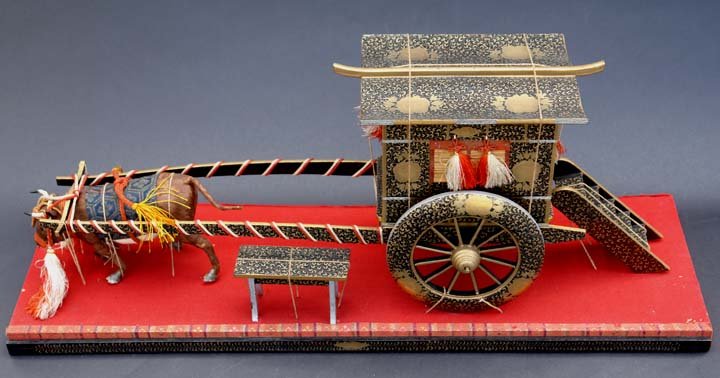 Large Imperial Ox-cart for Japanese Dolls