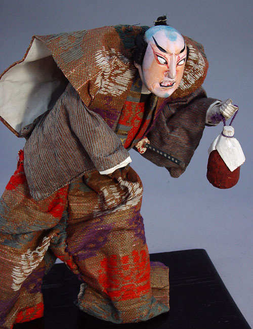 Antique Takeda Ningyo (doll), Kabuki Samurai