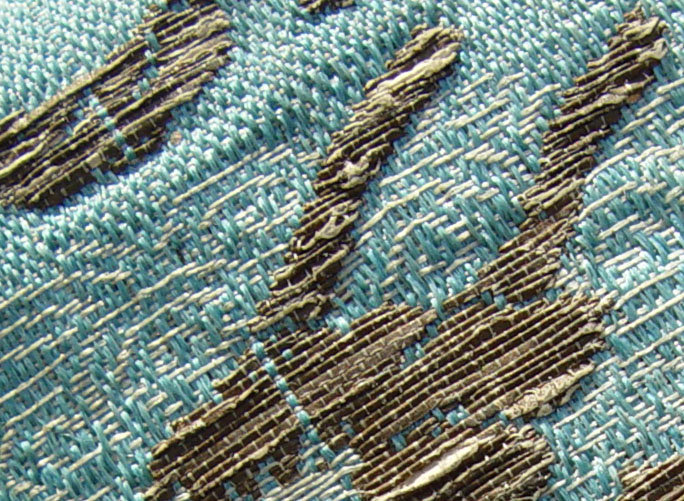 Japanese Temple Cloth, Old Obi, silver brocade