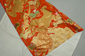 Large Silk Brocade, Phoenix Birds on Paulownia Tree