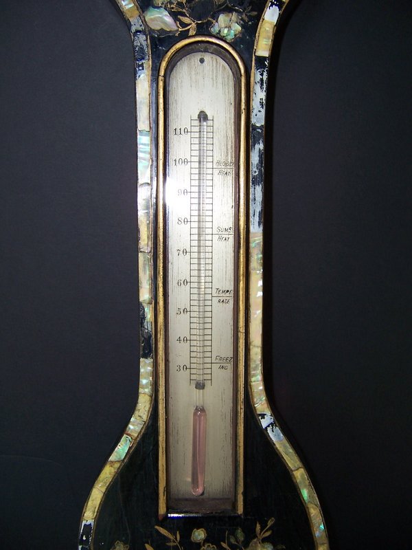 A Fine 19th Cent Victorian Wheel Barometer, MOP inlay