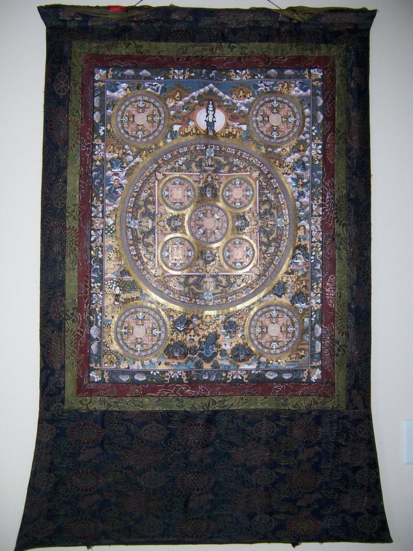 A Large and Fine Vintage Thangka, Tibetan or Nepalese