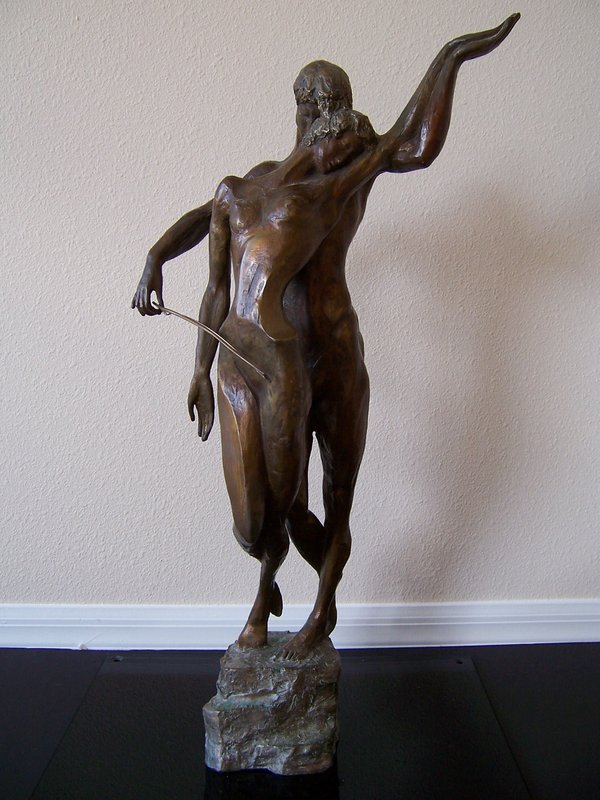 Misha Frid, "The Cello Player" in Bronze
