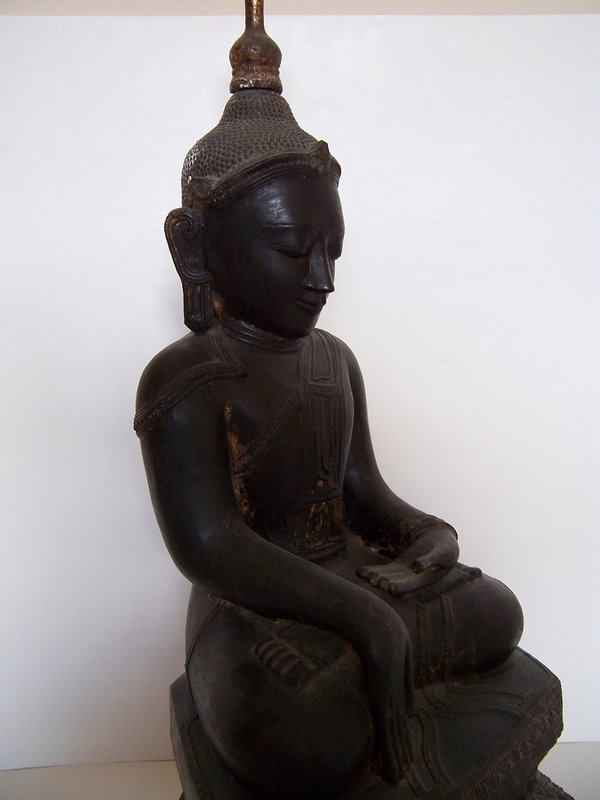 A Fine And Rare Burmese Dry Lacquer Buddha, 19th Cent
