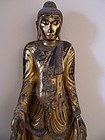 A Very Large Burmese Standing Buddha, 19th Century