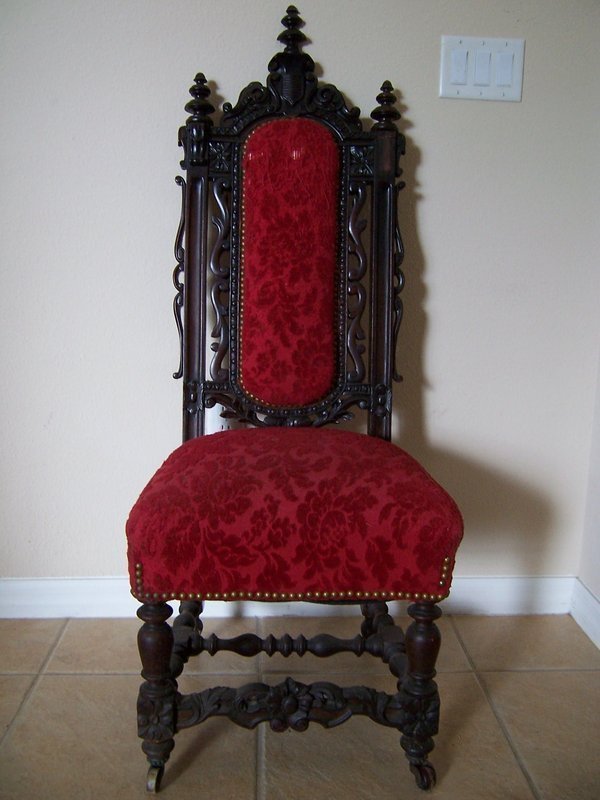 A Good 19th Century Hand-Carved Hall Chair