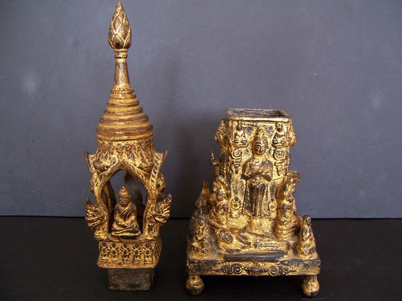 A Fine Gilt Bronze Thai Reliquary, 19th Century