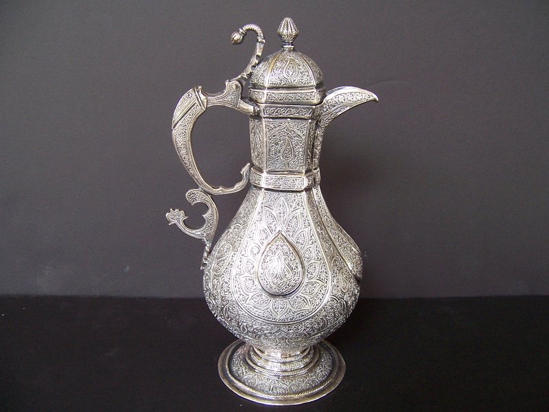 A Beautiful 19th Century Kashmiri Silver Teapot