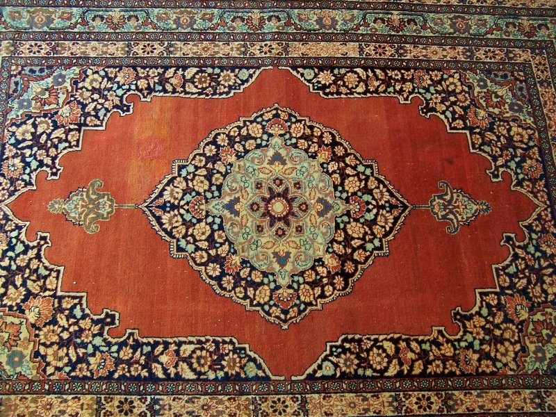 A Beautiful Antique Tabriz Rug, late 19th century