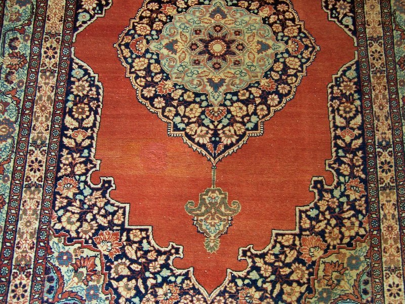 A Beautiful Antique Tabriz Rug, late 19th century