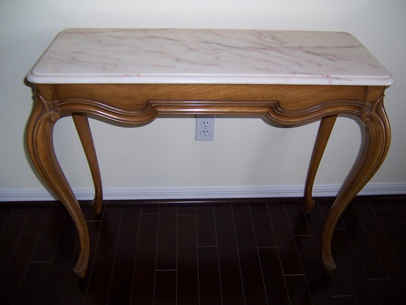 An Elegant Vintage Hardwood Console Table, ca 1950