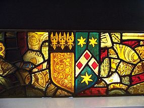 # 3 of Three Fine 19th Century Stained Glass Panels