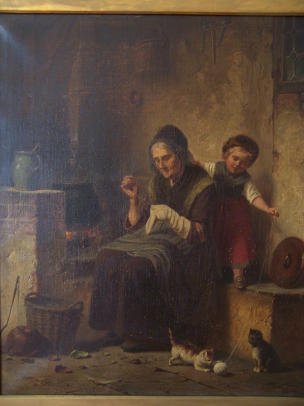 Hermann Werner, Original Oil Painting, Dated 1868
