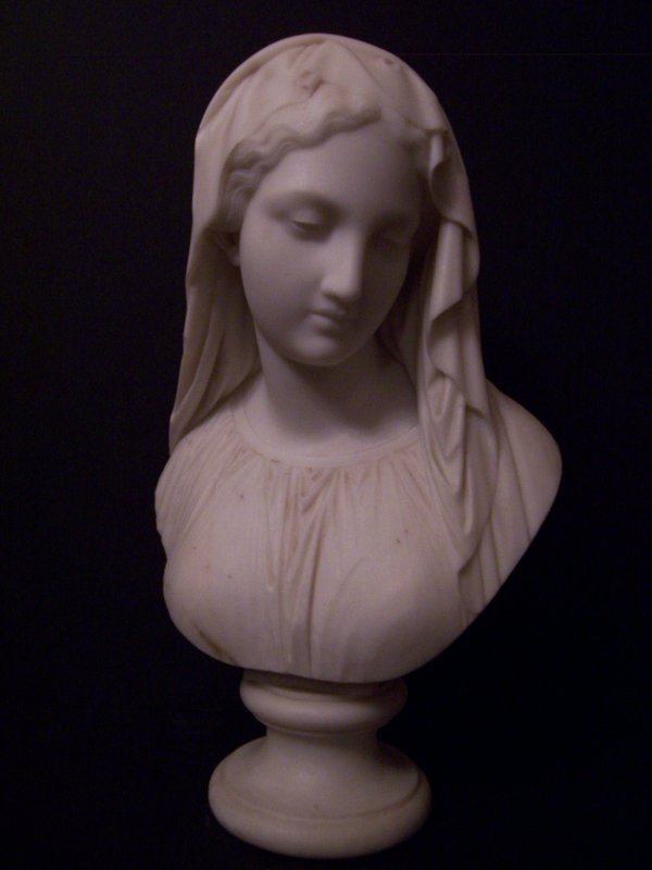 A Marble Bust by Giovanni Maria Benzoni,  dated 1868
