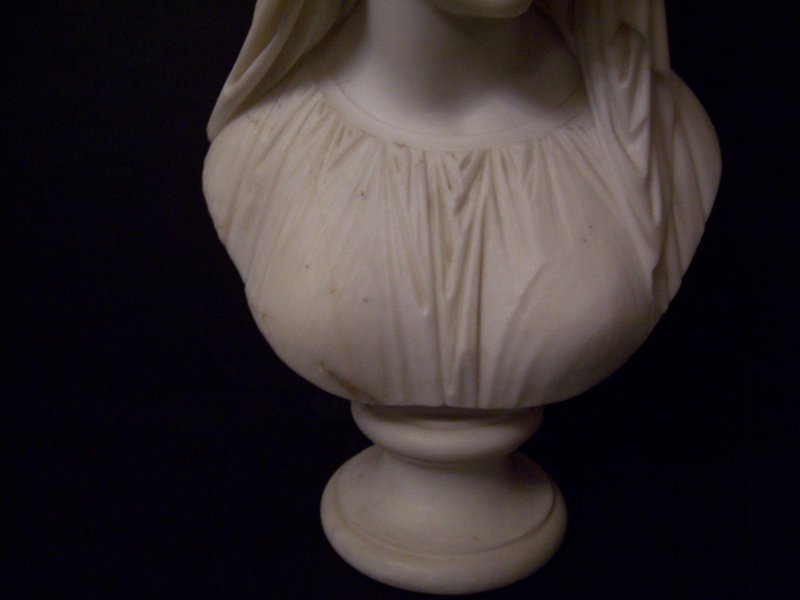 A Marble Bust by Giovanni Maria Benzoni,  dated 1868