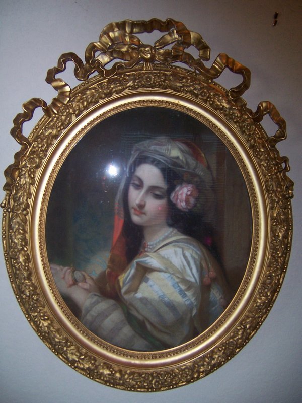 A Beautiful Mid-Late 19th Century Pastel Under Glass