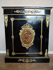A Napoleon III Gilt Bronze Side Cabinet, 19th cent