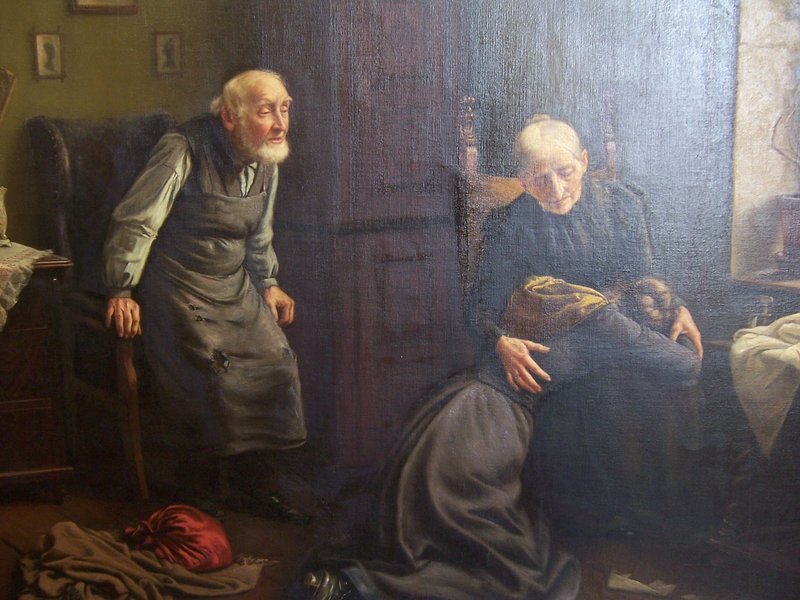 Carl Johann Spielter, &quot;Sad News,&quot; Painted in 1901