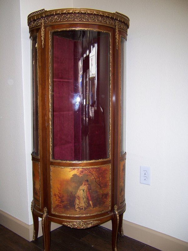 A Fine Vernis Martin Corner Display Cabinet, late 19th