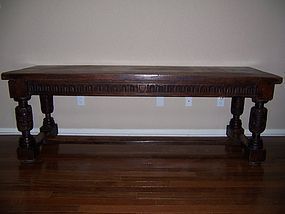 A Very Fine English Oak Refectory table, late 18th /