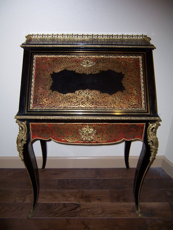 A Napolean III Gilt Bronze Boulle Slope Top Desk, 19th