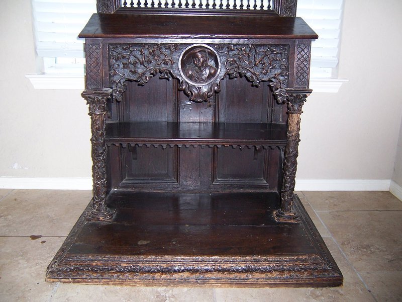 A Large and Well-Carved Oak Prie Dieu, late 18th-early 19th cent