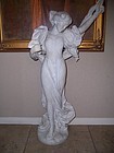 A Fine and Large Carved Marble Sculpture of a Maiden,  circa 1900