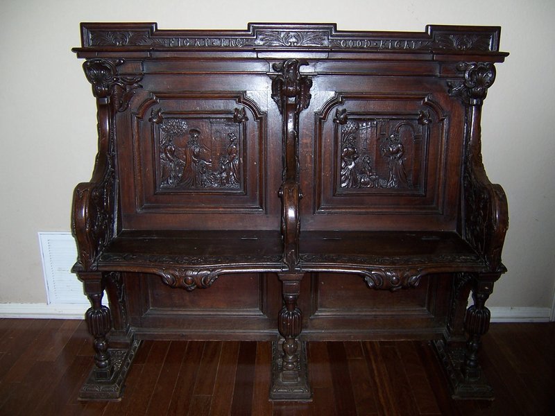 A Very Fine 19th Century Carved Oak Choir Bench