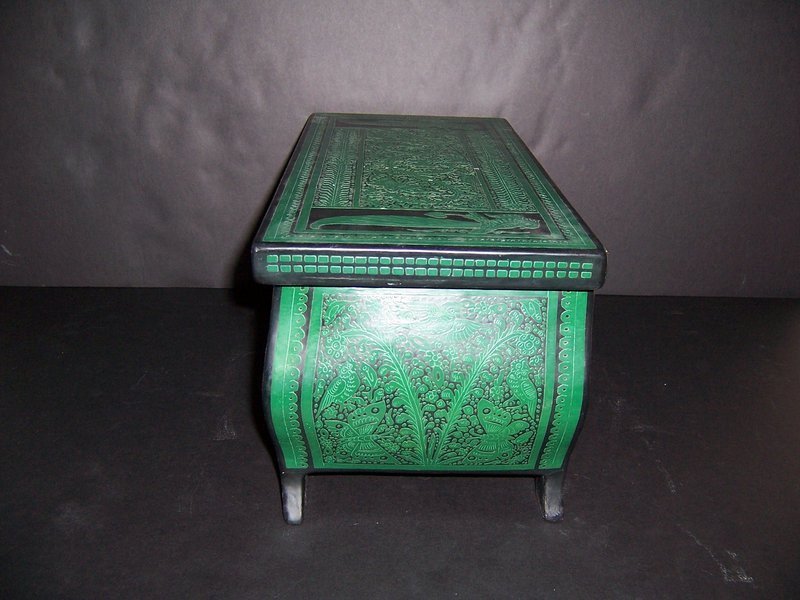 A Mexican Handpainted Wooden Box